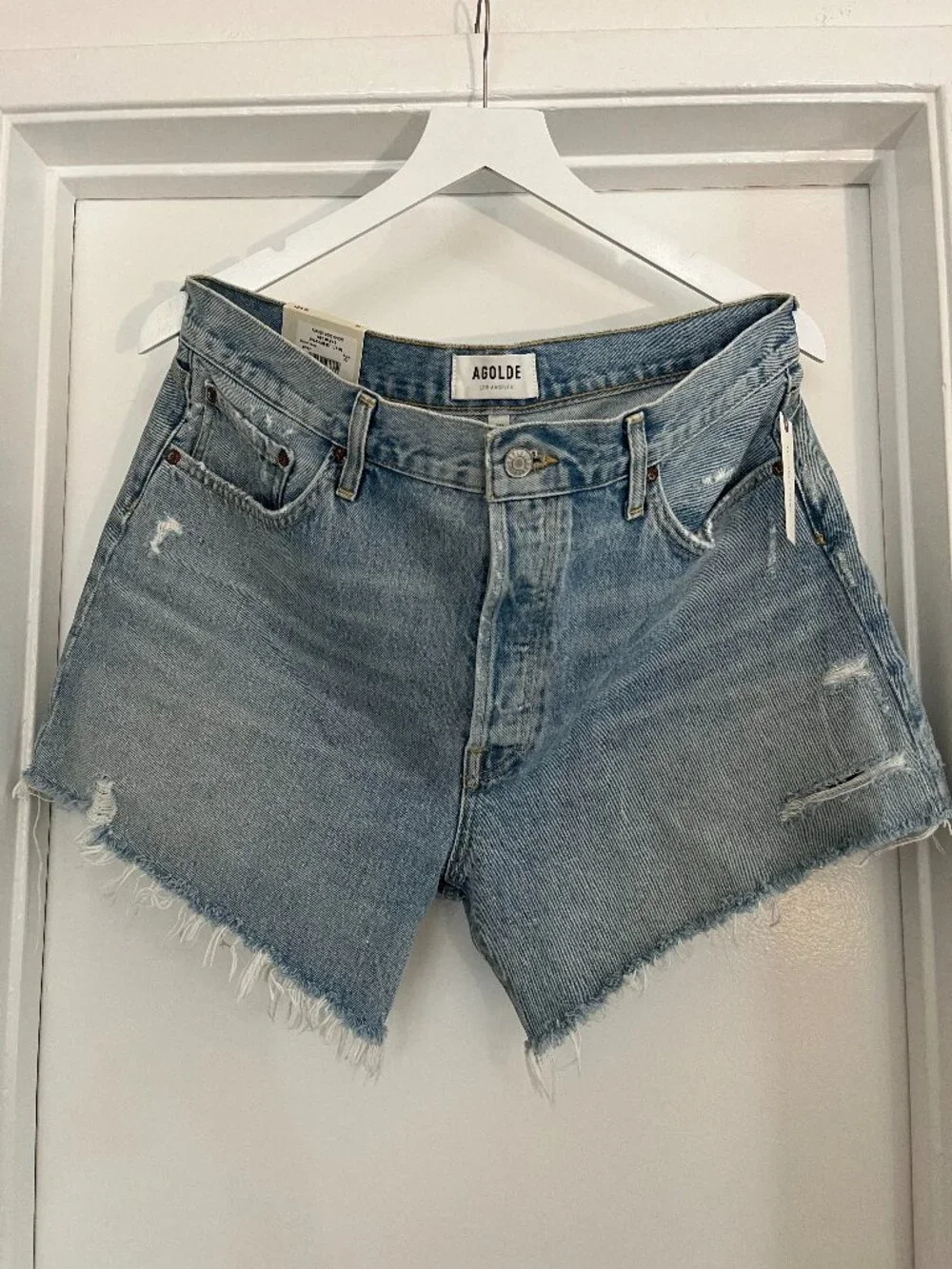 NWT AGOLDE Parker Long Short Vintage Denim Shorts (Swapmeet) - Women's 32